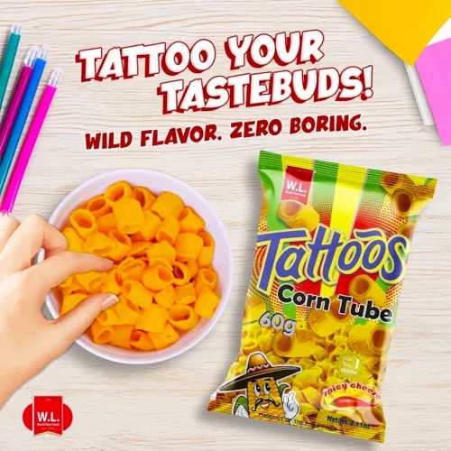 Tattoos Corn Tube • Spicy Cheese